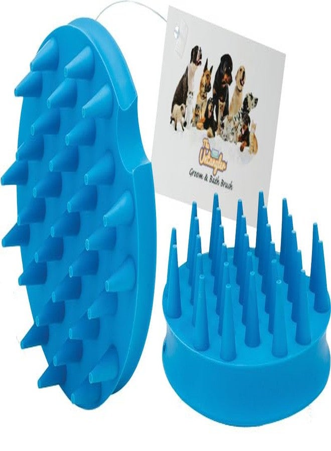 Untangler Hand Brush for Dogs and Cats with 31 Deep Soft Fingers - Easily Lift loose hair and Gently Massage the Skin - Image 1